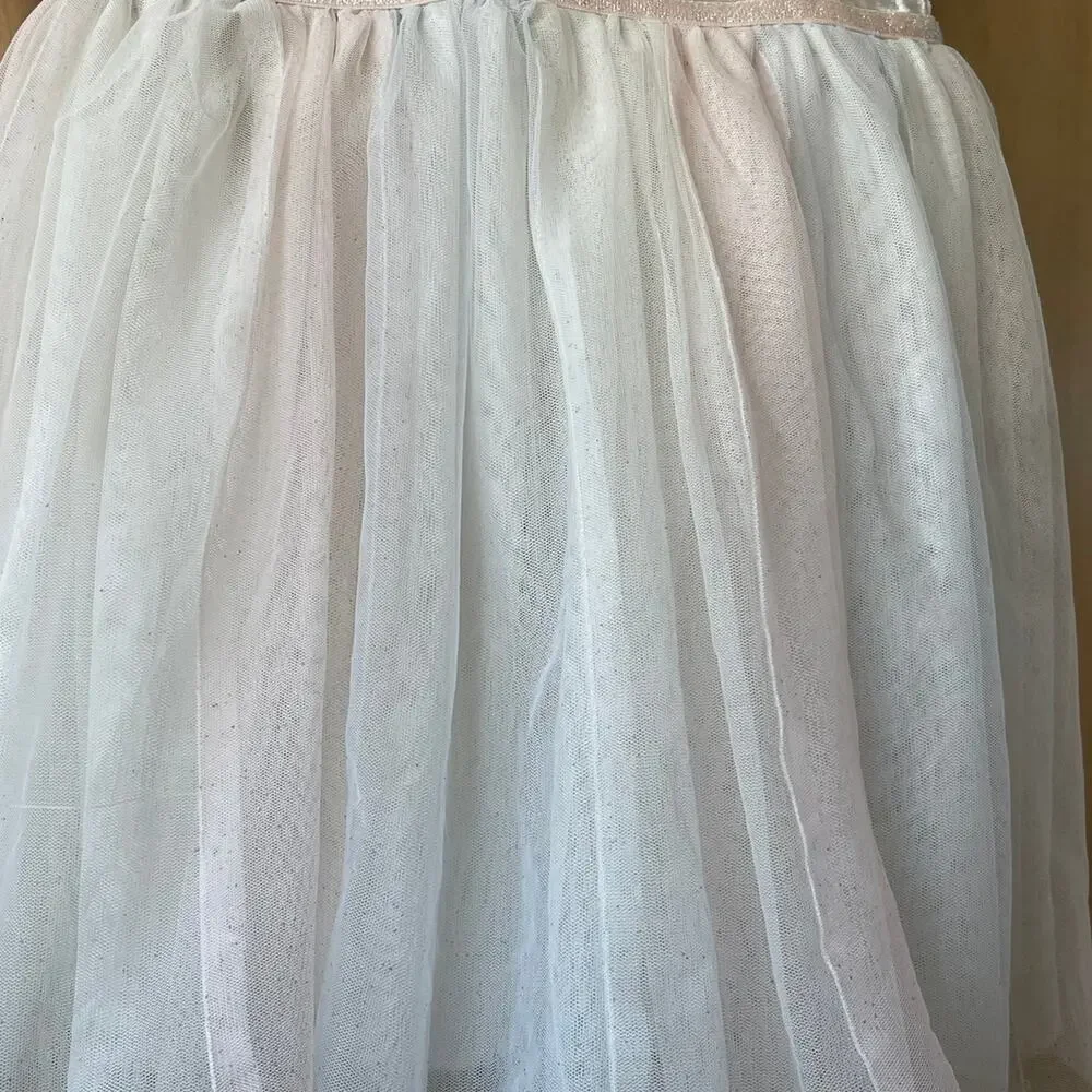 The Children’s Place Ivory Velvet & Tulle Dress Size 5T